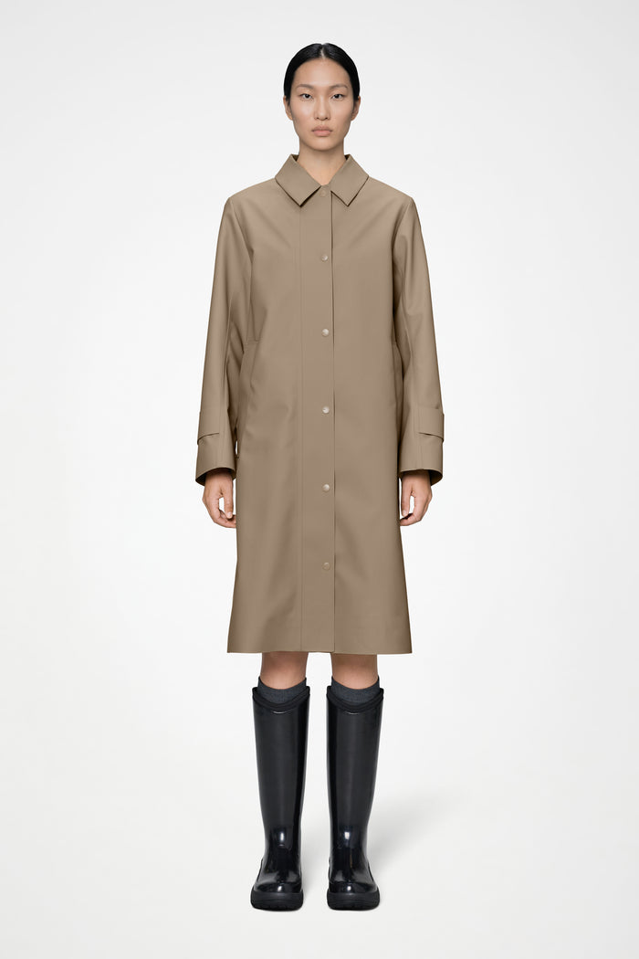 RAINS Nara Long W Jacket Beige Jacket