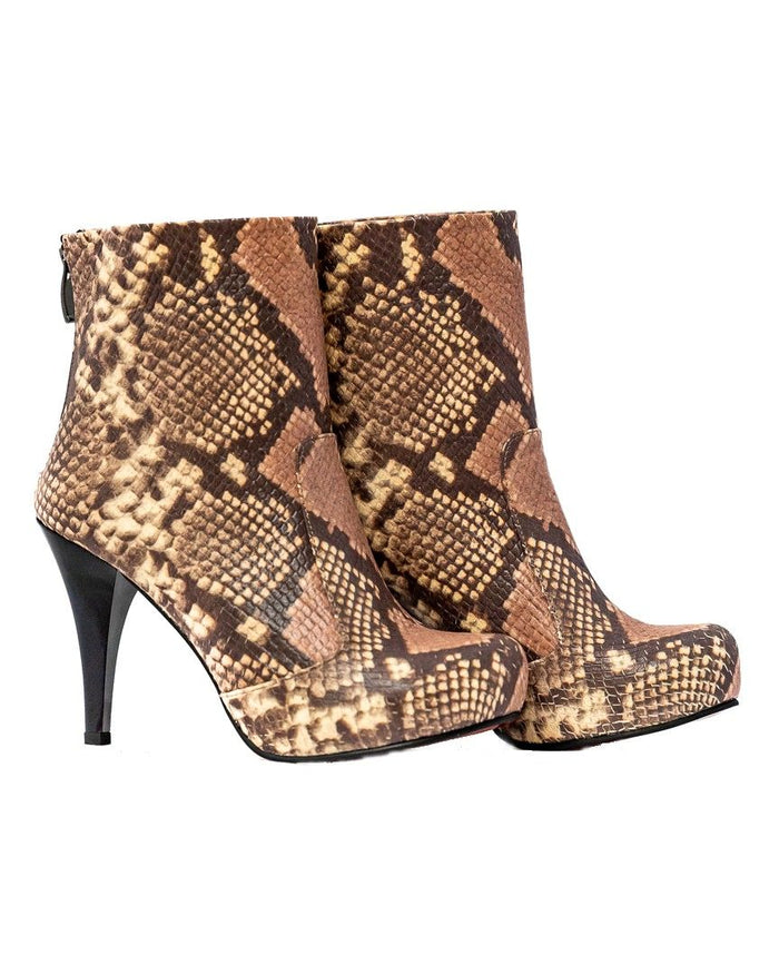 Natural Python Ankle Stiletto