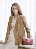Notched Collar Single Breasted Casual Blazer