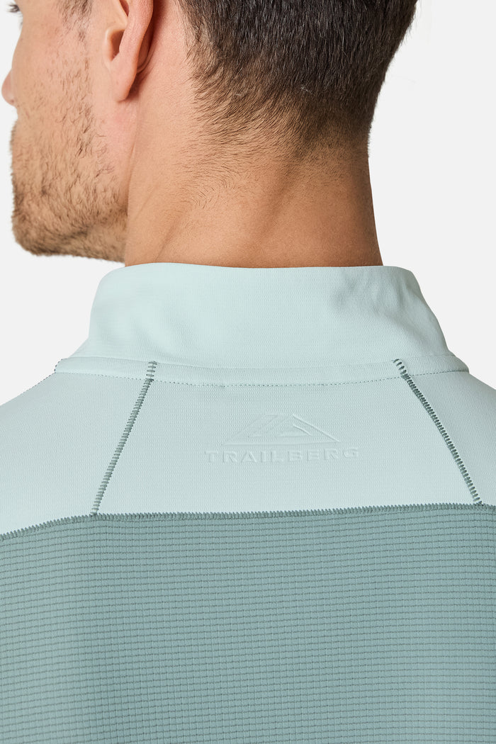 Nucleus Outdoor 1/4 Zip - Tide Mist/Willow Green