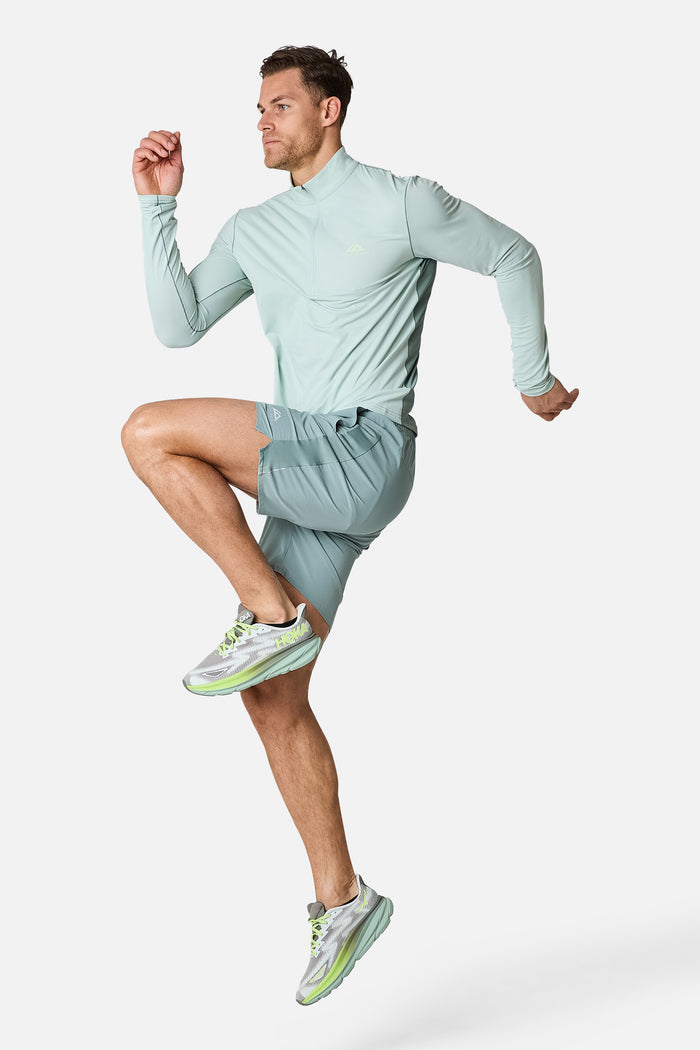 Nucleus Outdoor 1/4 Zip - Tide Mist/Willow Green