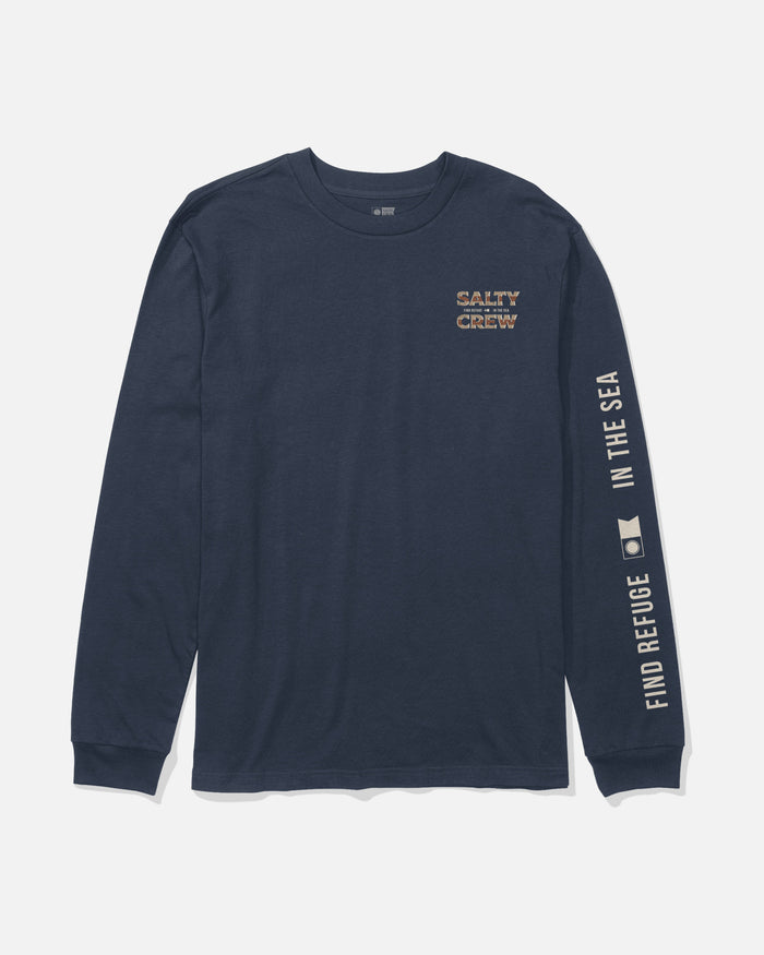 Offset  Ls Tee Kids - Navy