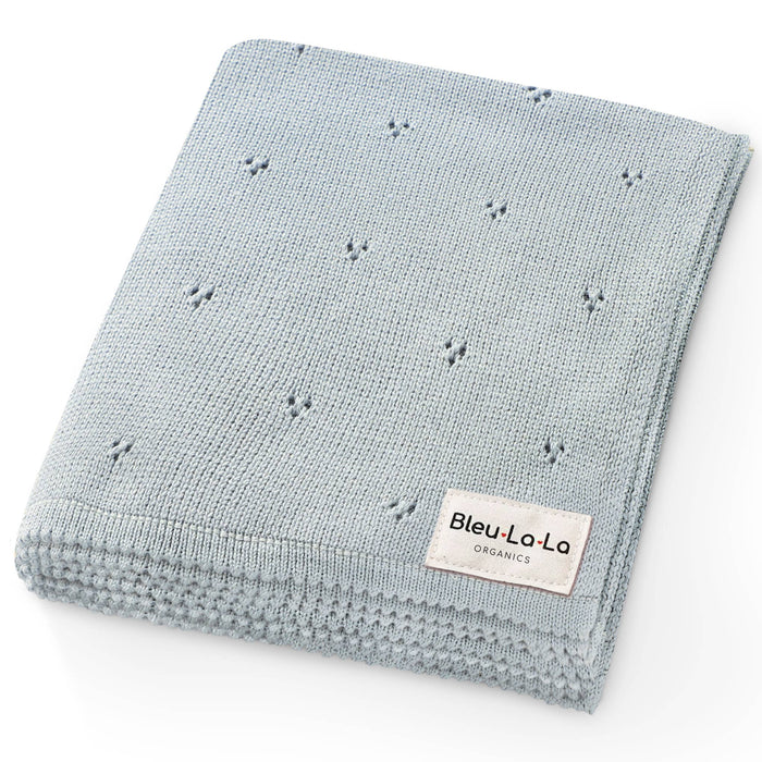 Organic Cotton Pointelle Swaddle Receiving Baby Blanket