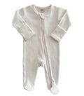 Organic Ribbed Zip Footie