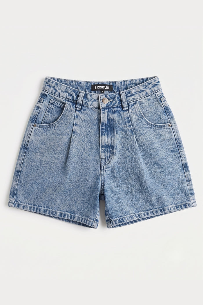 Orla Mom Denim Shorts - Bleach Wash