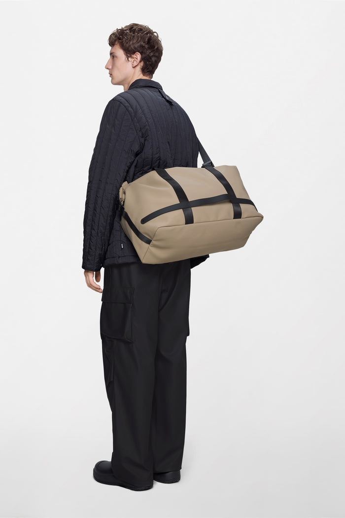 RAINS OTG Weekend Bag Beige 33L H28 x D22 x W50 cm Weekender