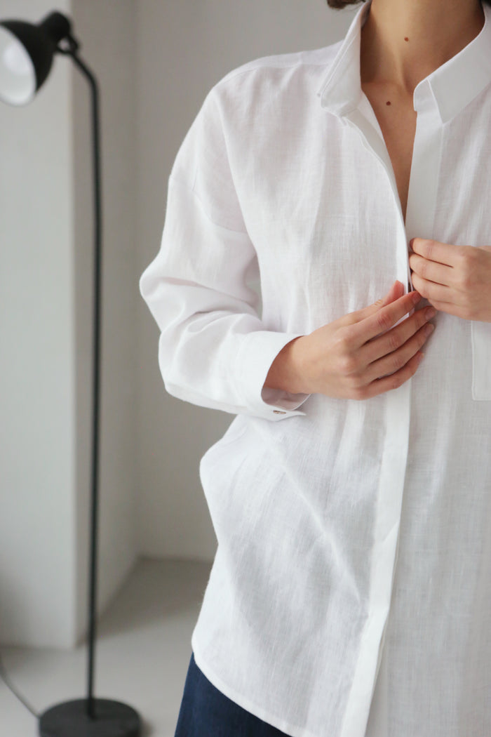 Oversized Linen Shirt AZOLLA - IN STOCK