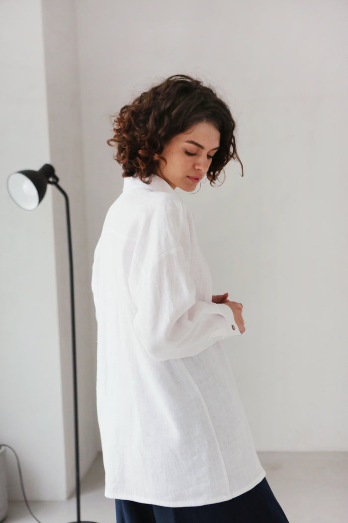 Oversized Linen Shirt AZOLLA - IN STOCK