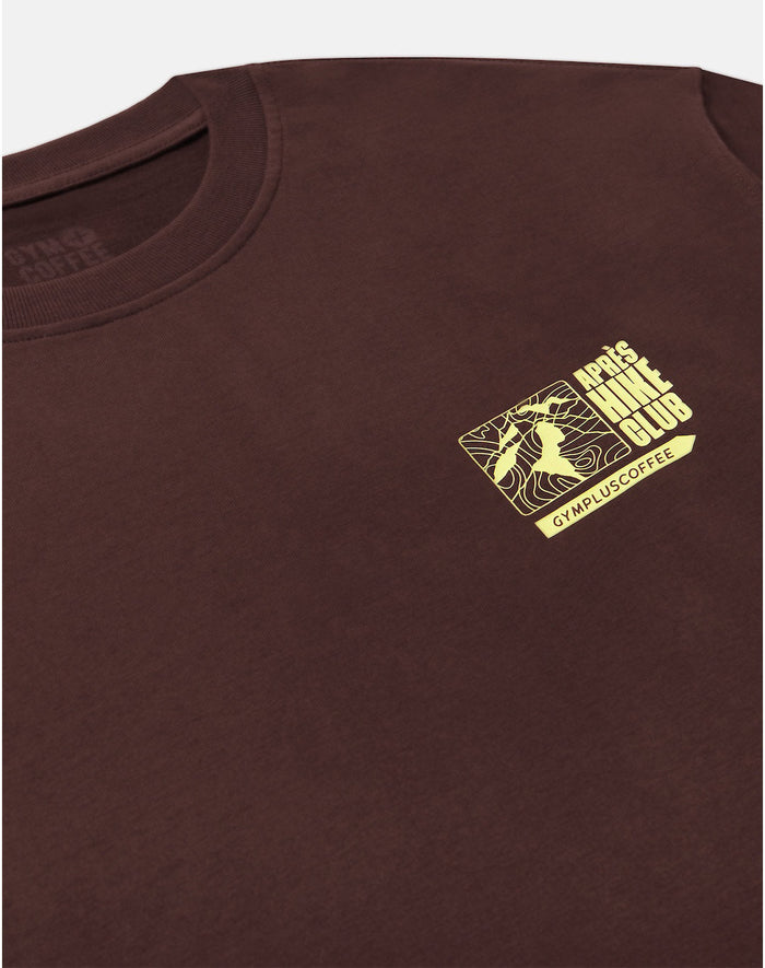 Oversized Print Tee in Mocha Bean