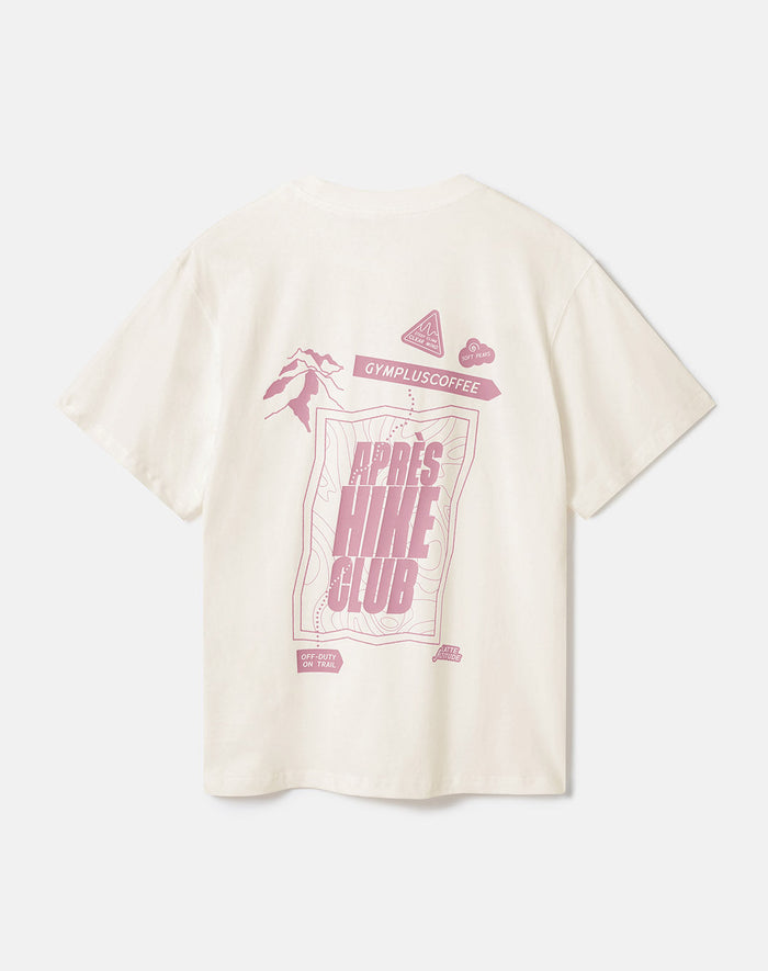 Oversized Print Tee in Warm White