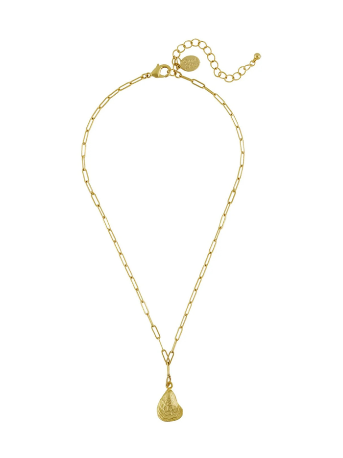 Oyster Shell Paperclip Necklace