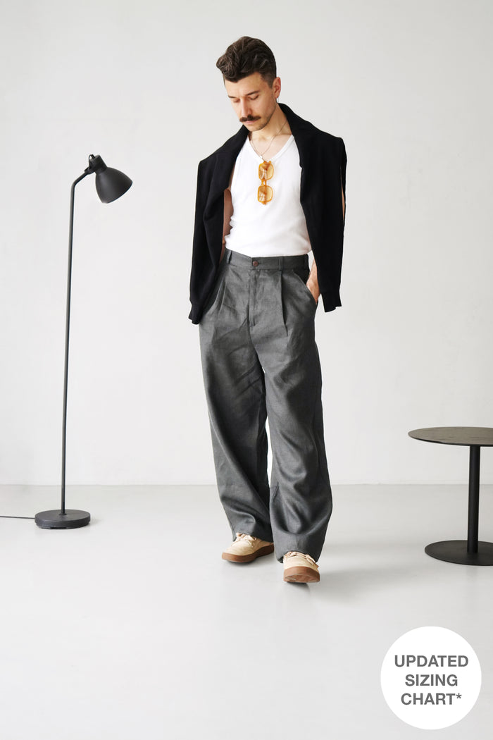 Palazzo Linen Pants ASPEN - IN STOCK