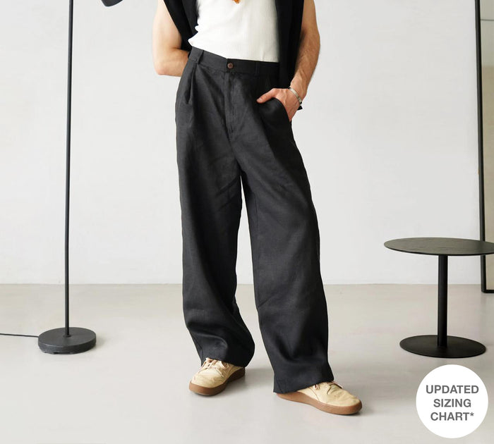 Palazzo Linen Pants ASPEN - IN STOCK
