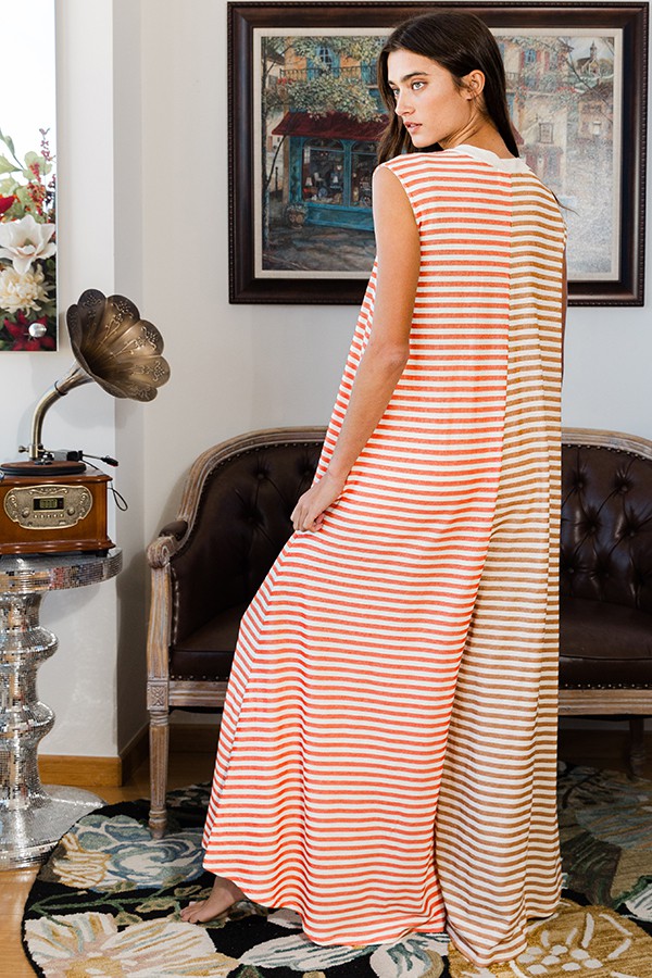 Palmer Two-Tone Striped Jumpsuit