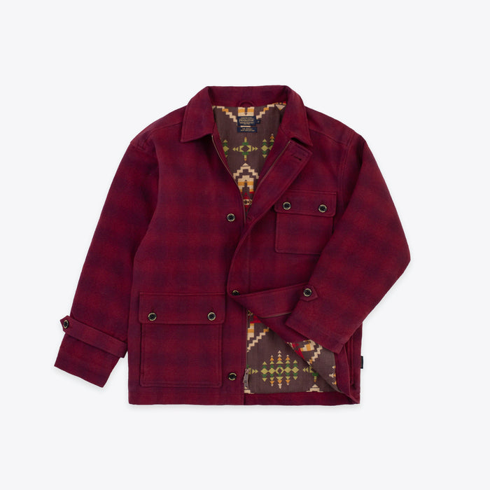 Pendleton Lined Hunting Jacket - Burgundy Plaid