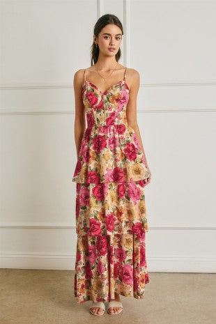 Petal Pop Corset Layered Dress