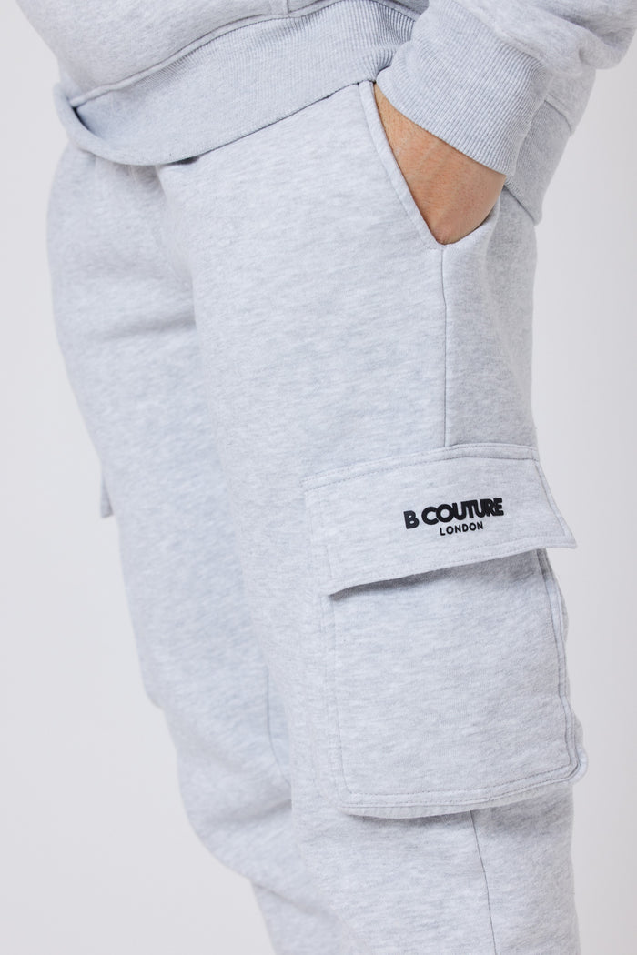 Petergate Fleece Tracksuit - Grey Marl