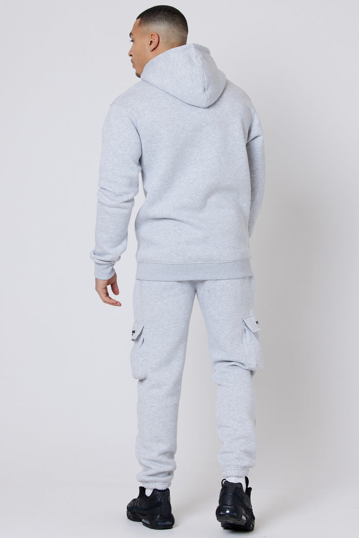 Petergate Fleece Tracksuit - Grey Marl