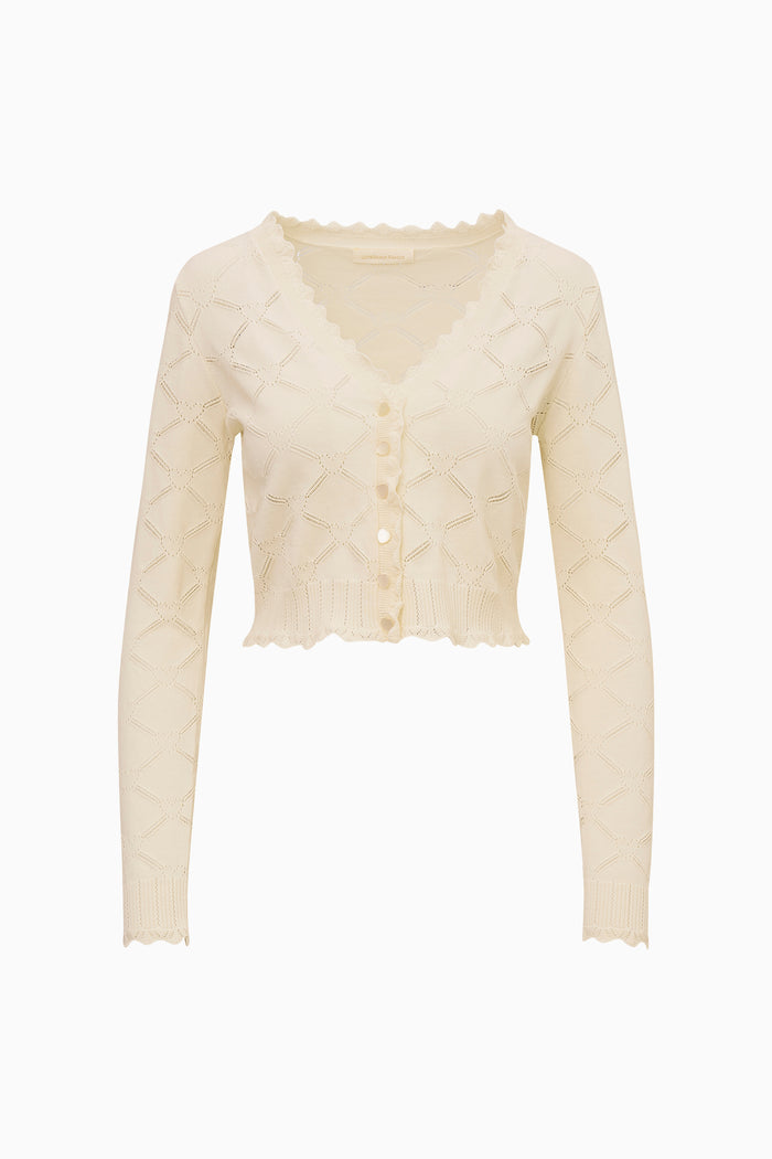 Petra Knit Heart Argyle Cardigan