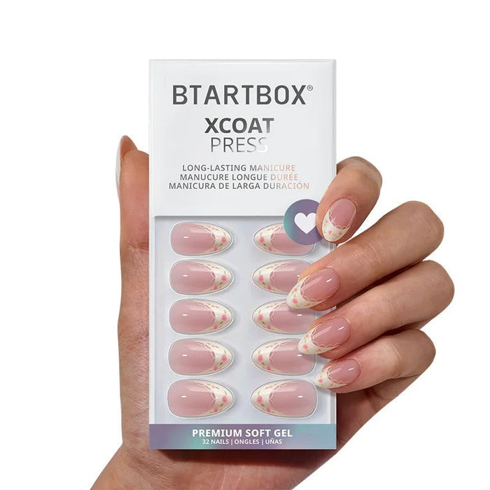 Pink Rose French Tip Press-On Nails