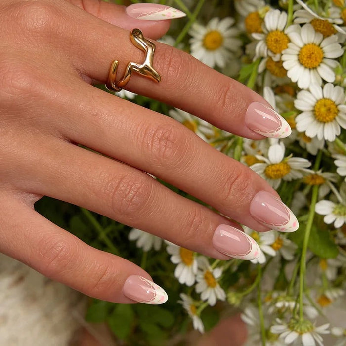 Pink Rose French Tip Press-On Nails
