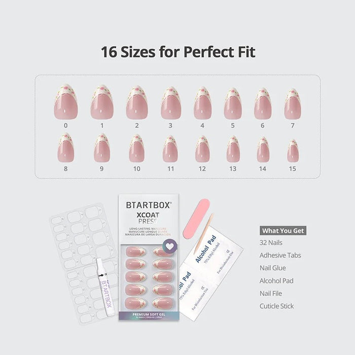 Pink Rose French Tip Press-On Nails