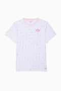 PINK x LoveShackFancy Campus Cotton Tee - ROSE DOT WHITE