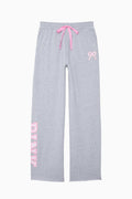 PINK x LoveShackFancy Wide-Leg Sweatpants - VS MEDIUM HEATHER GREY