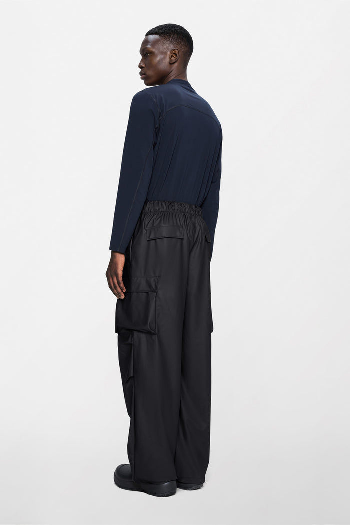 RAINS Pocket Rain Pants Wide Black Pants