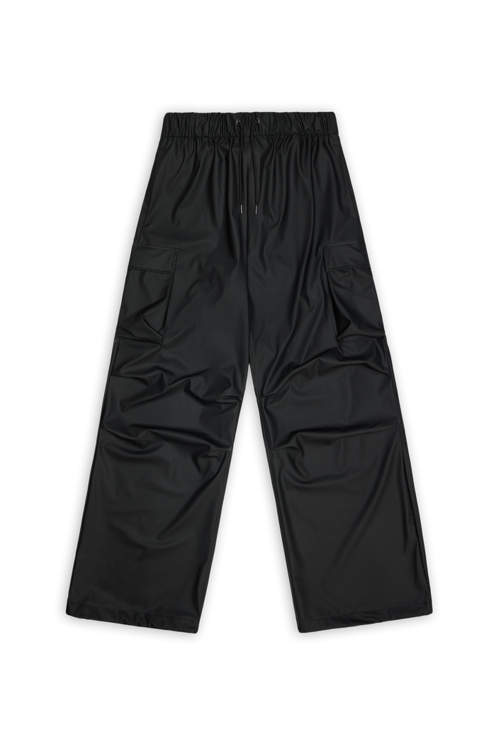 RAINS Pocket Rain Pants Wide Black Pants