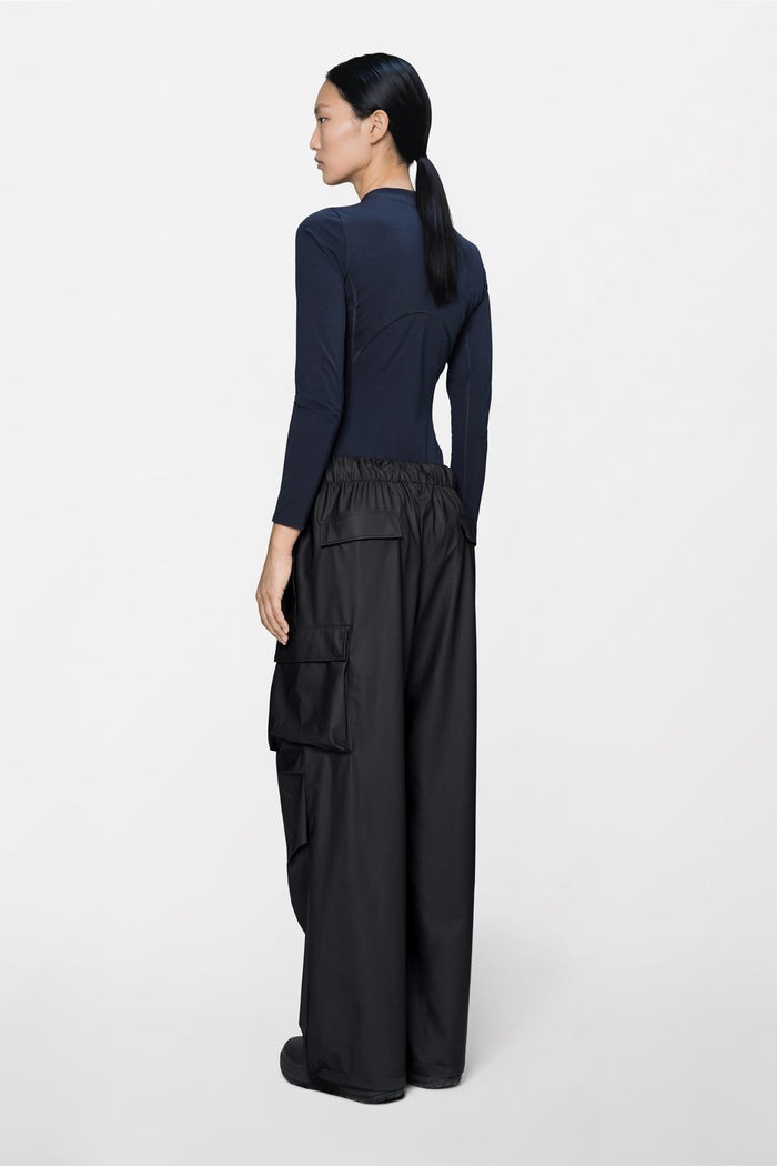 RAINS Pocket Rain Pants Wide Black Pants