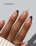 Polka Dot French Tip Press-On Nails