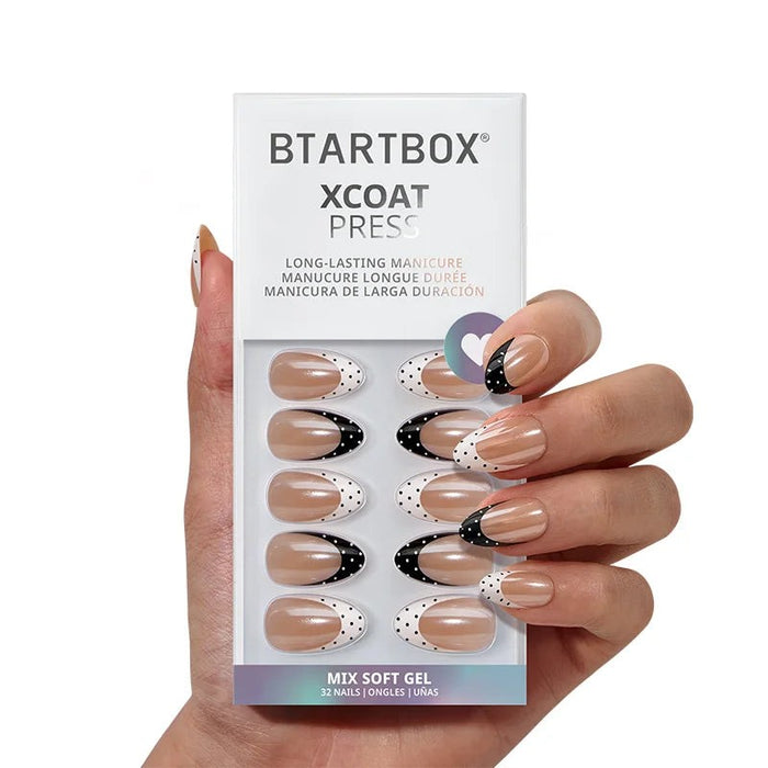 Polka Dot French Tip Press-On Nails