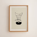 Pour Over Coffee & Mermaid Minimal Art Print