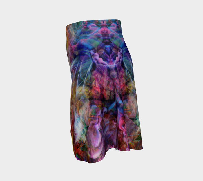 Psychedelic High Waist Flare Skirt