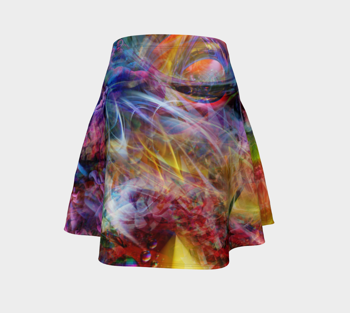 Psychedelic High Waist Flare Skirt