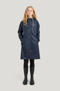 Rain jacket with a feminine A-line silhouette