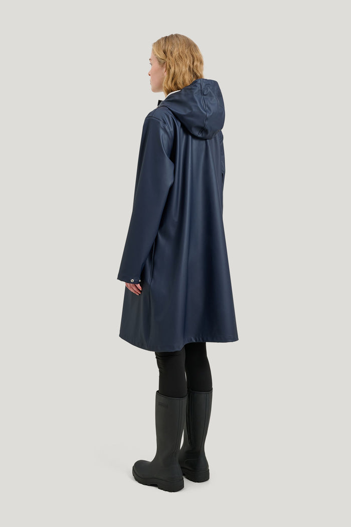 Rain jacket with a feminine A-line silhouette