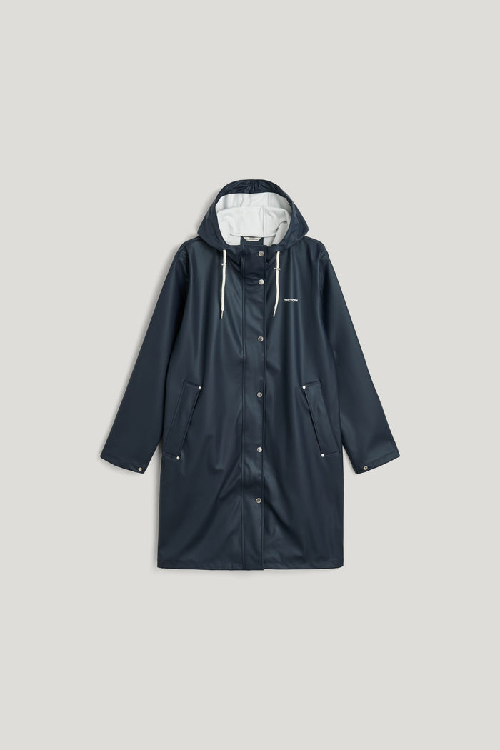 Rain jacket with a feminine A-line silhouette