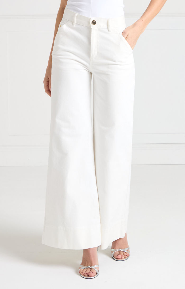 Raquel Wide-Leg Jean - White