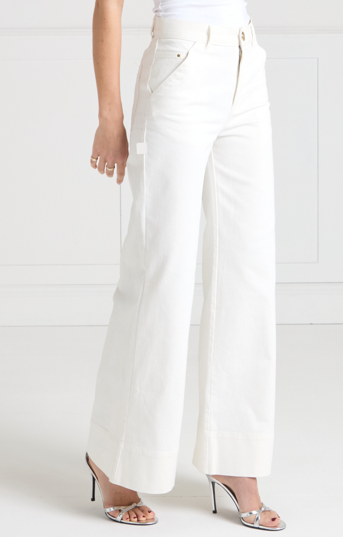 Raquel Wide-Leg Jean - White