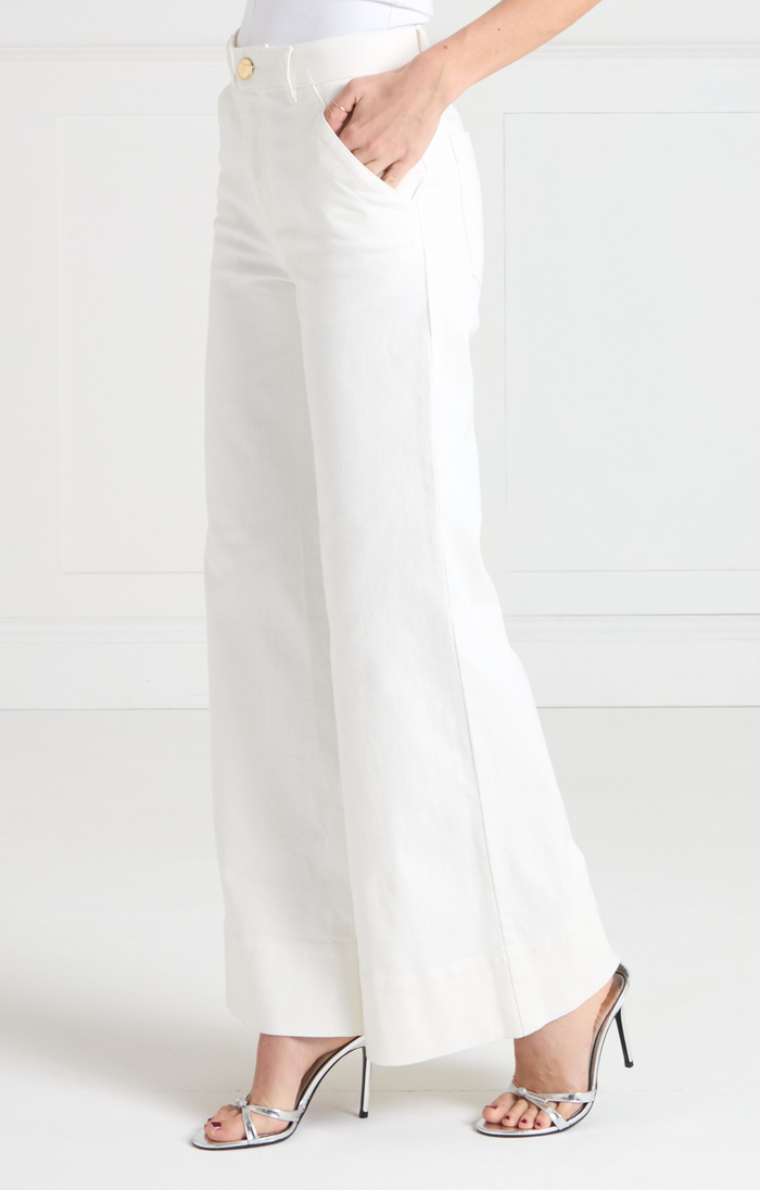 Raquel Wide-Leg Jean - White