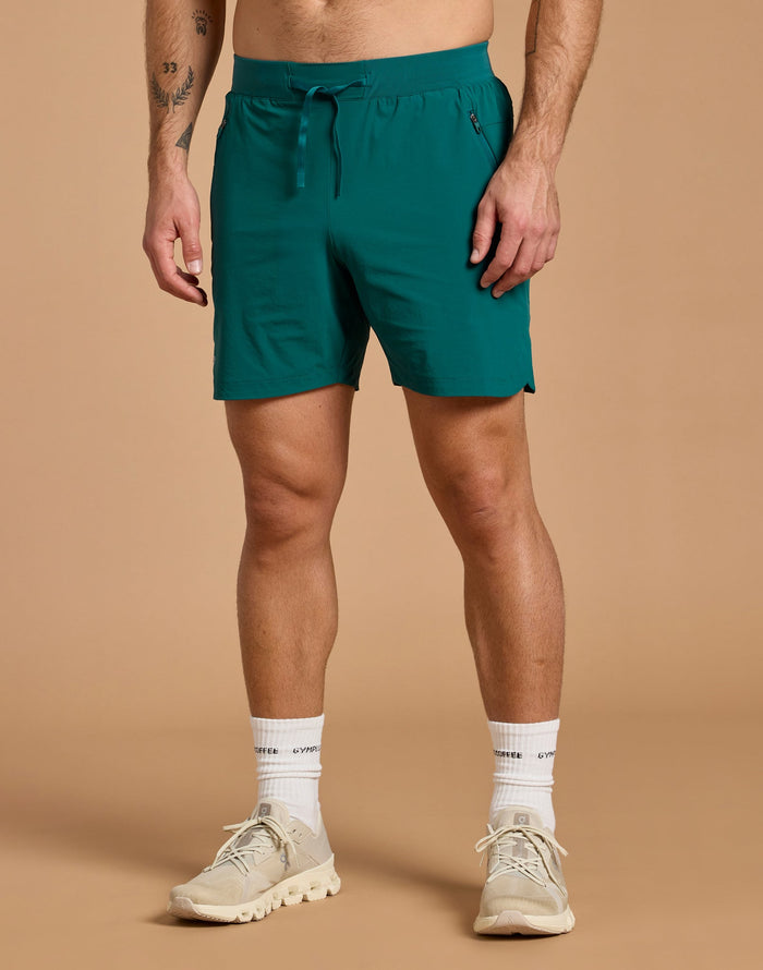 Relentless 7" Shorts in Goodnight Green
