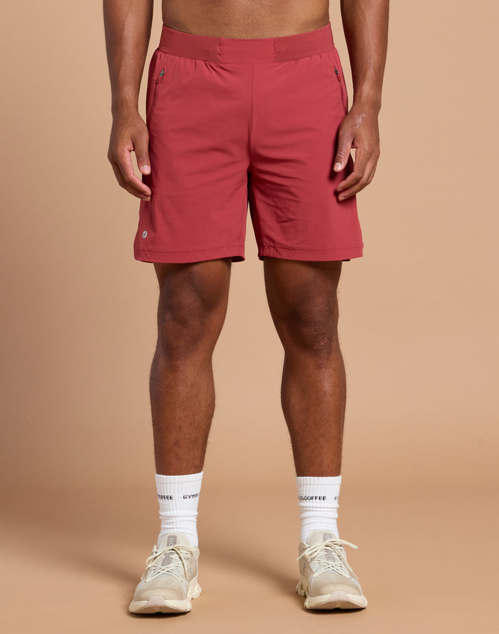 Relentless 7" Shorts in Rust