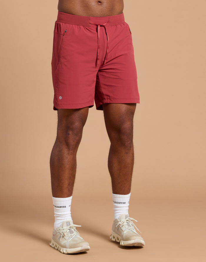 Relentless 7" Shorts in Rust