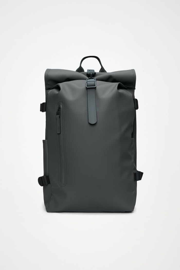 RAINS Rolltop Rucksack Large Dark Grey 28L H63 x D14 x W32 cm Backpack