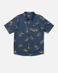Session Ss Button Up - Channel Blue