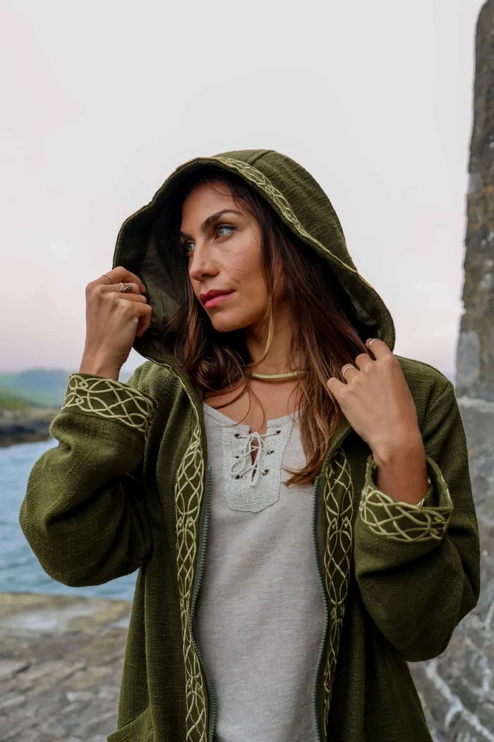 Celtic Fusion Design, Irish-designed folklore-inspired clothing created with a focus on sustainability, natural textures, and