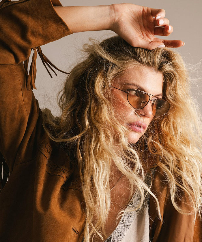 GIGI PIP - Sienna Aviator Sunglasses - Brown - View 4