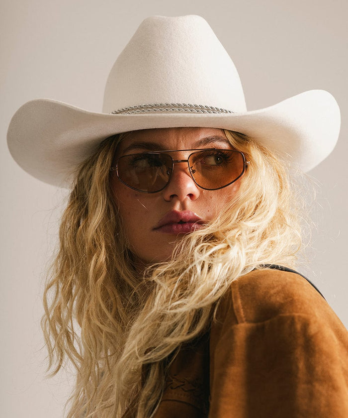 GIGI PIP - Sienna Aviator Sunglasses - Brown - View 6